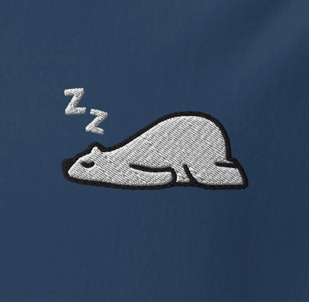 Cute polar bear sleeping peacefully as a clothing design